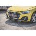 Накладка сплиттер на передний бампер Вариант3 на Audi A1 GB S-Line